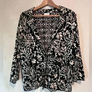 Anthropologie Ett:Twa Sweater Womens Size XS Intarsia Reversible Knit Cardigan